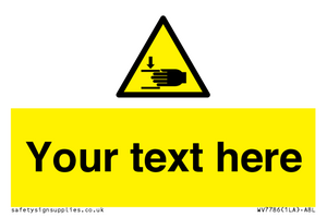 Custom warning crushing of hands